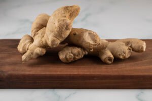 ginger-plants-wooden-board